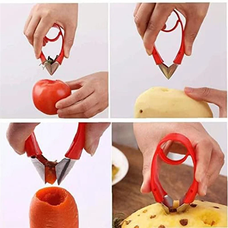 Fruit Corer Core Remover Strawberry Huller Stem Eyes Stalk Leaves Vegetable Tool For Kitchen Durable Easy Install view 4
