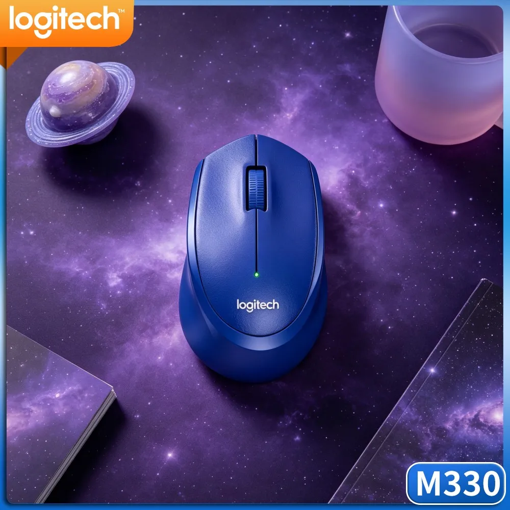 Logitech M330 Silent Wireless Mouse Compact Travel Friendly Size Convenient Put Inside Laptop Bag For Business Trip Work Task