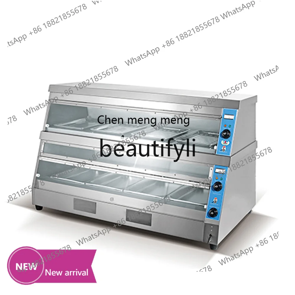 

x Double-layer electric insulation cabinet, cooked food, display cabinet, buffet, desktop cabinetX