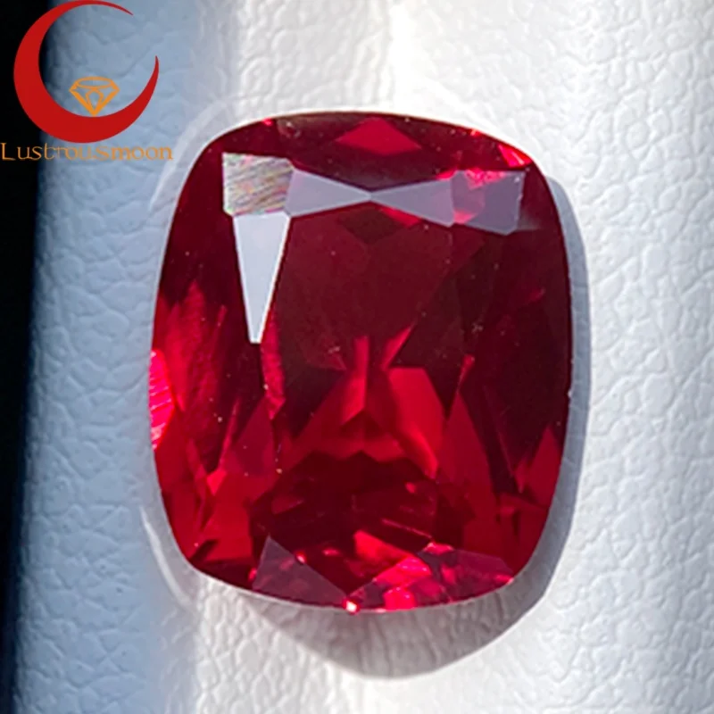 مختبر نمت روبي حمامة الدم الأحمر روبي ممدود وسادة قطع اللون الأحجار الكريمة سحر DIY المواد المتقدمة لصنع المجوهرات امرأة