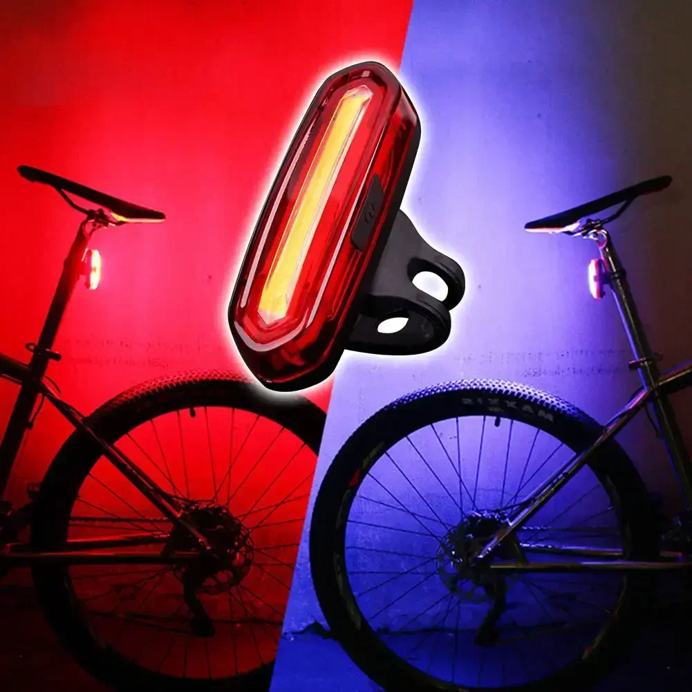 Bike Tail Light LED Bike Front Rear Light Bicycle Waterproof USB Rechargeable Mountain Riding Cycling Tail Lamp Bicycle Light