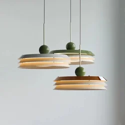 French Cream Iron Art Circular Pendant Light Designer Restaurant Bar Dining Table Bedroom Living Room Decoration Hanging Lamp