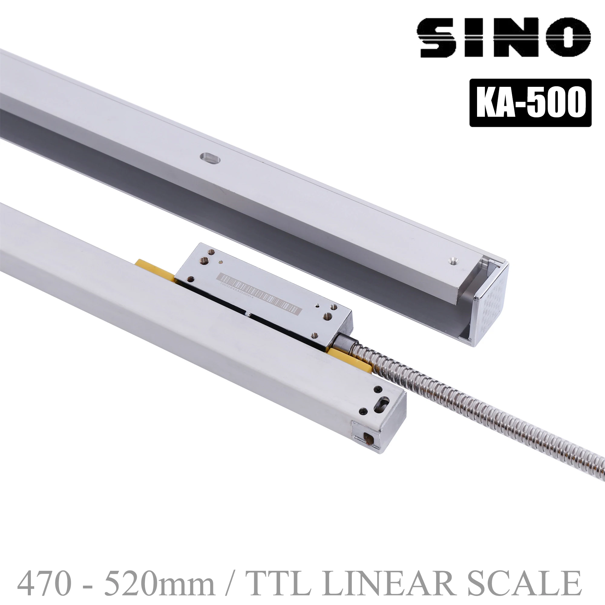 Escala Linear Fina Sino-mini Ka500 470 mm 520 mm 0.001 mm 0.005 mm Ttl Ka500 1um 5um Codificador Pequeno Fino Ótico Sensor de Régua Grating