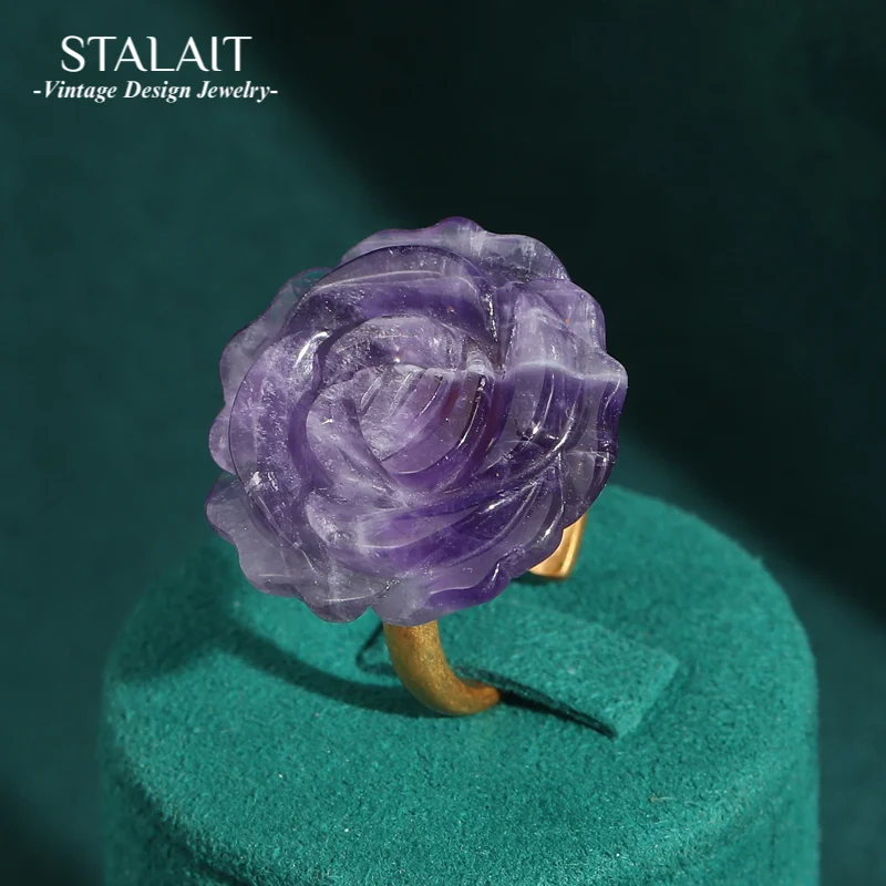 

Vintage Red Agate Ring Blue Sapphire Turquoise Jewelry Crown Natural Stone Accessories For Women Luxury Quality Designer 2025