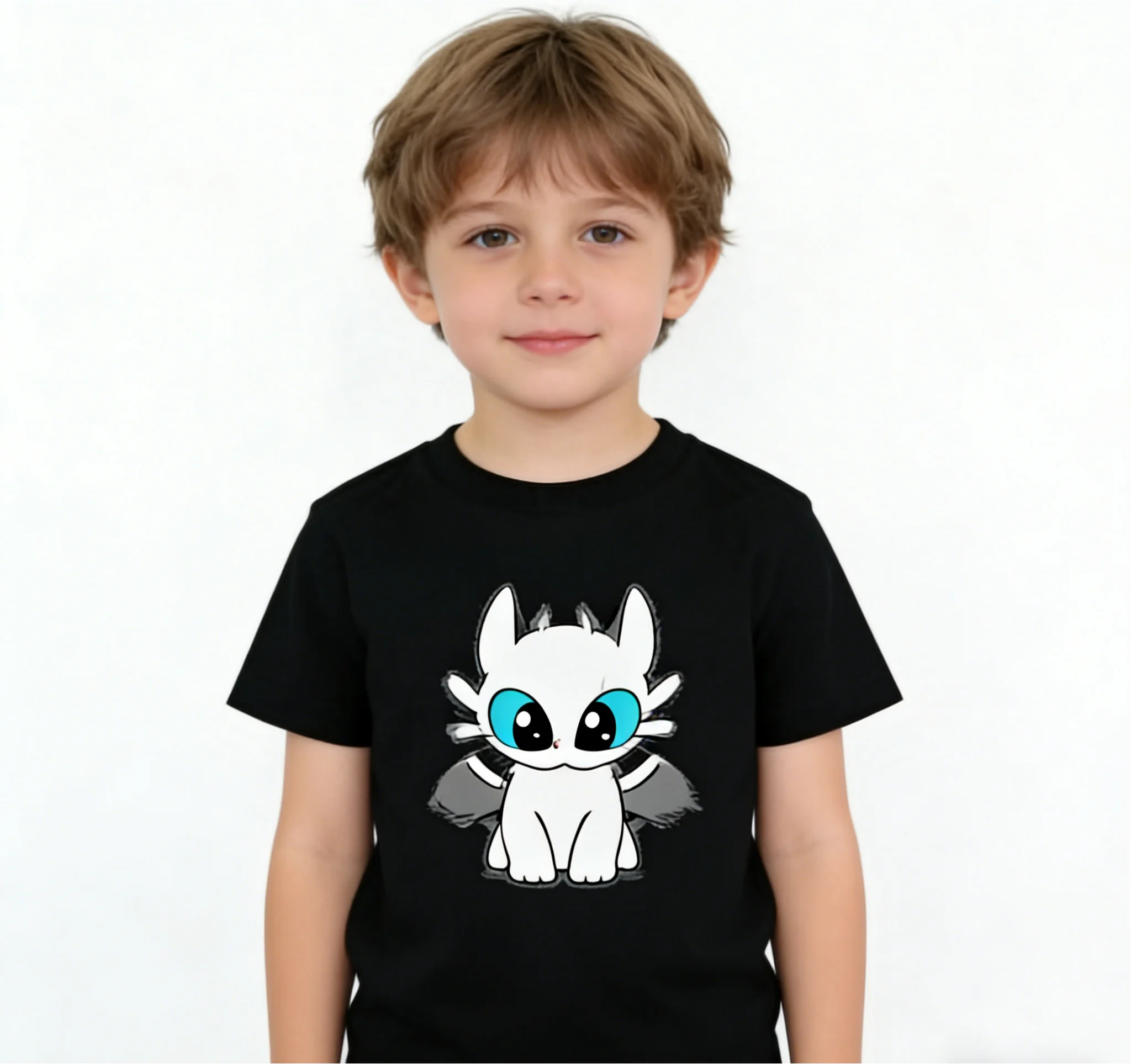Toothless Dragon Taming Master Animated T-shirt,Cartoon T-shirt, Children's Adult T-shirt,Street Casual Clothing,Family Clothing