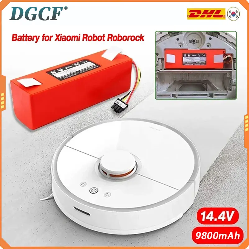 

BRR-2P4S-5200S robot vacuum cleaner battery replacement suitable for Xiaomi 14.4V Roborock S55 S60 S65 S50 S51 S5 MAX S6 parts