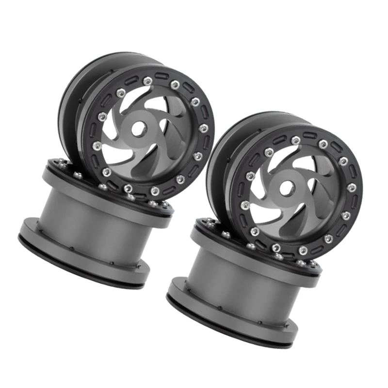 

4PCS 2.2 Inch Metal Beadlock Wheel Rim Wheel Hub For 1/10 RC Crawler Car Axial Wraith Capra RR10 SCX10 Traxxas TRX4