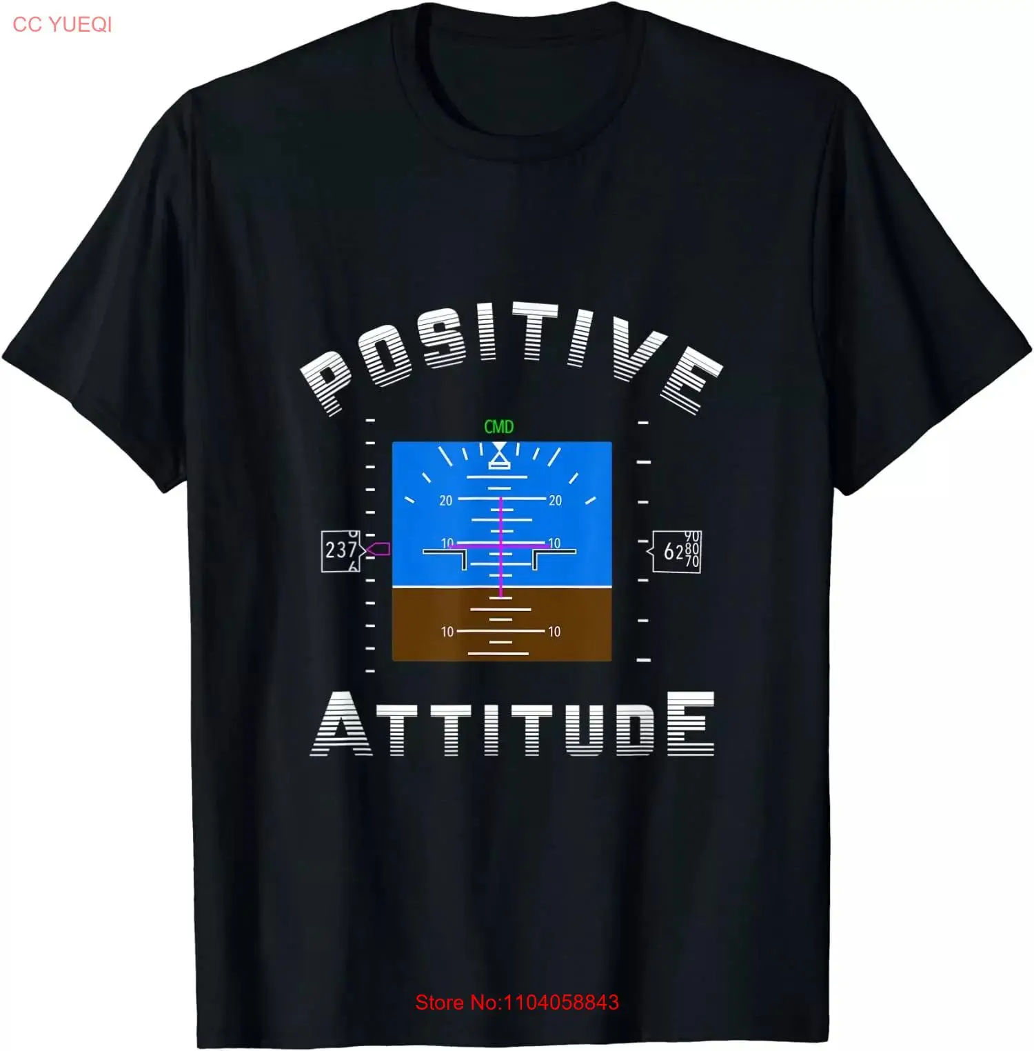 Positive Attitude Aviation Pilot Primary Flight Gift T-Shirt