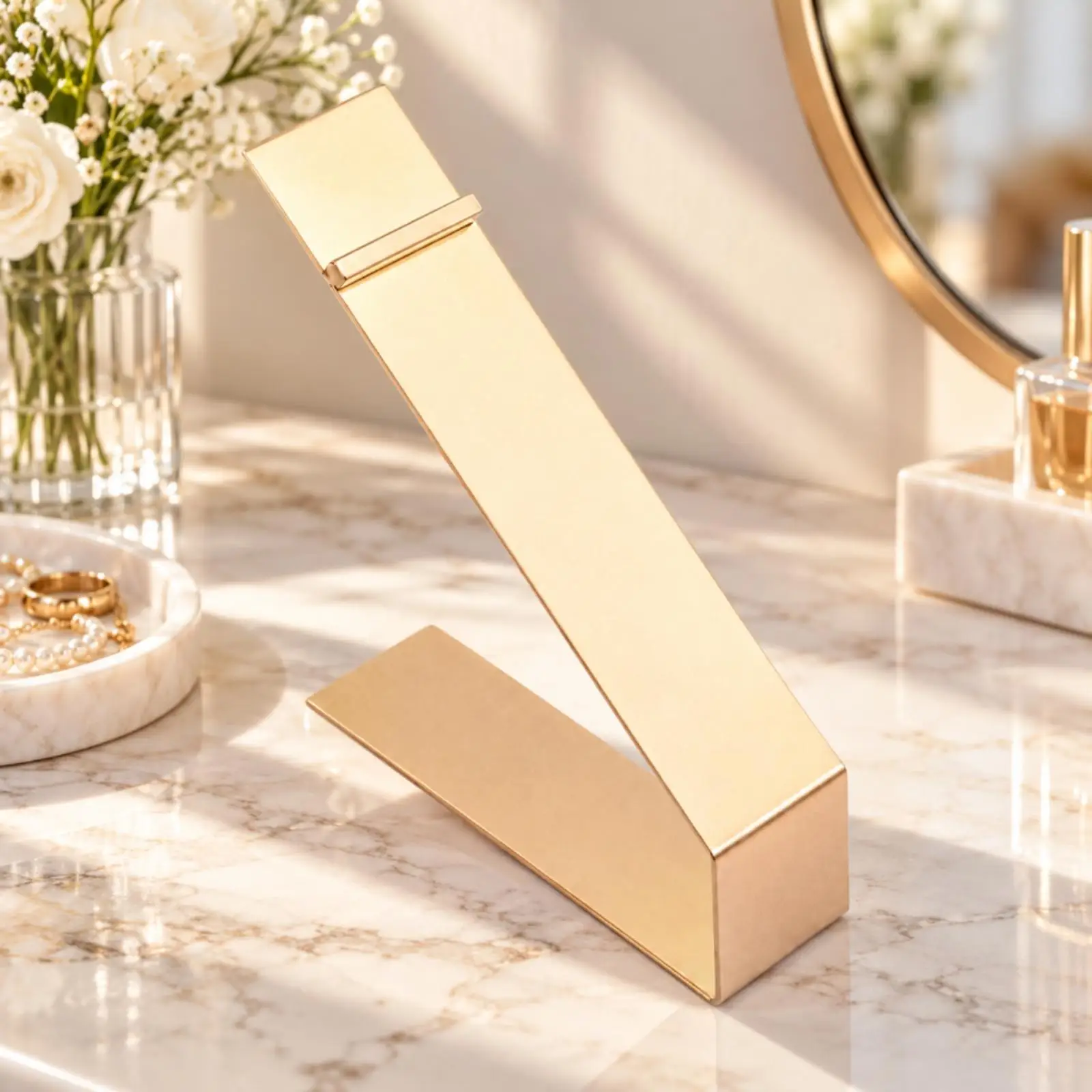 Footwear Showcase Stand Stainless Steel Shoe Holder for Countertop Display of Heels and Everyday Sneakers