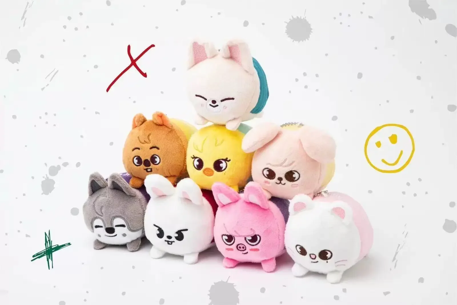 8 سنتيمتر SKZoo رائعتين لطيف ألعاب من نسيج مخملي المفاتيح للأطفال الضالة الإبداعية هدايا عيد ميلاد الأطفال دمية زوجين عطلة الزينة