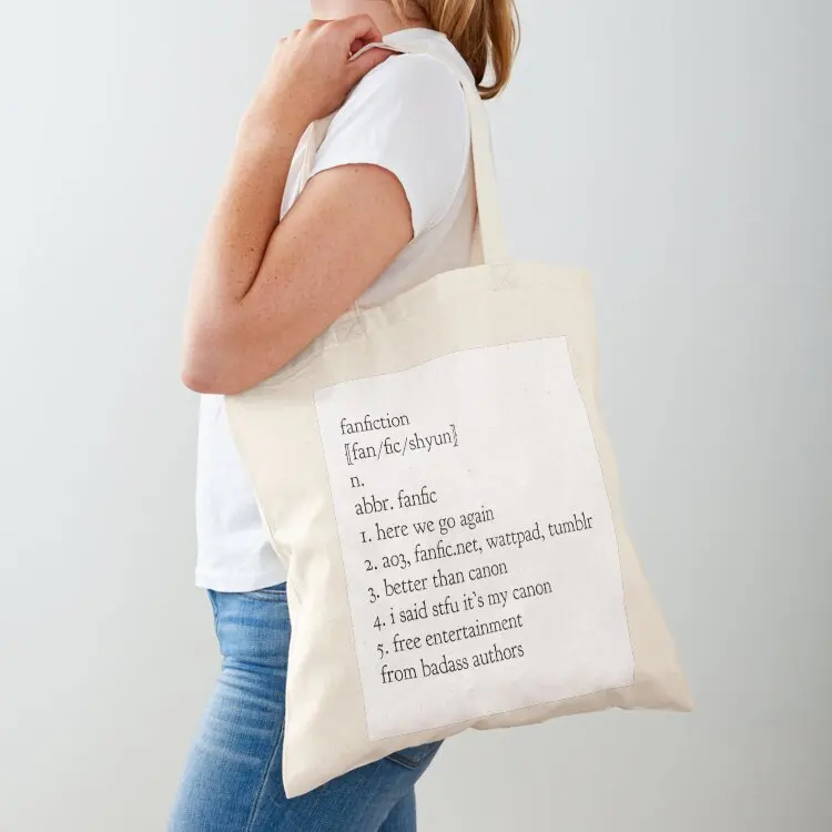 

fanfiction - booktionary Tote Bag Women's bag Handbags women cloth bag woman custom bags
