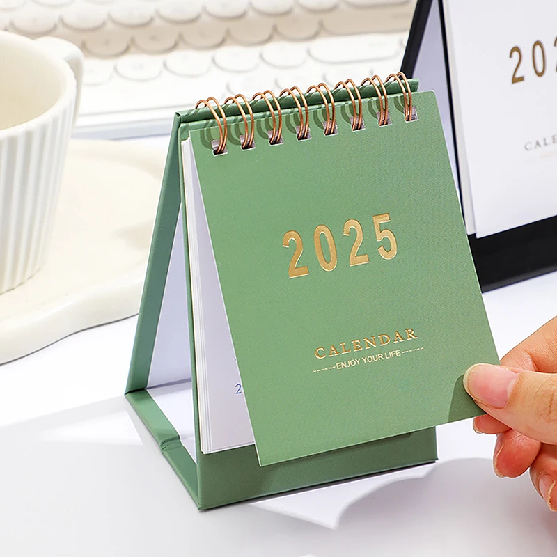 2025 Desk Calendar Annual Planner Standing Flip Calendar With Coil To-Do List Schedule Organizer Home Office School Supplies