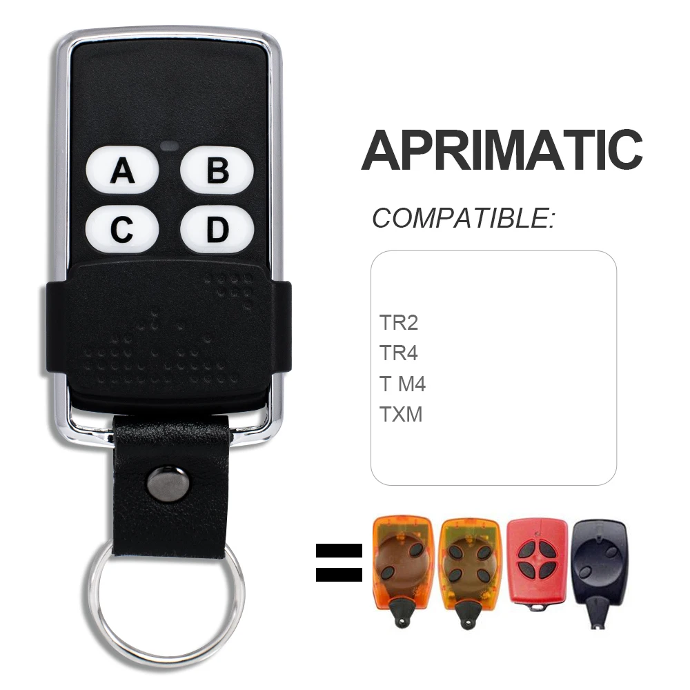 Clone APRIMATIC TR4 TM4 TXM Garage Door Remote Control Copy Multi-Frequency 280-868MHz Fixed Rolling Code Key Fob