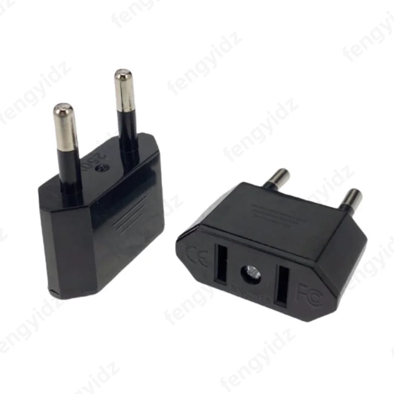 American China To EU Europe Travel Power Adapter 2 pin US To EU Plug Adapter