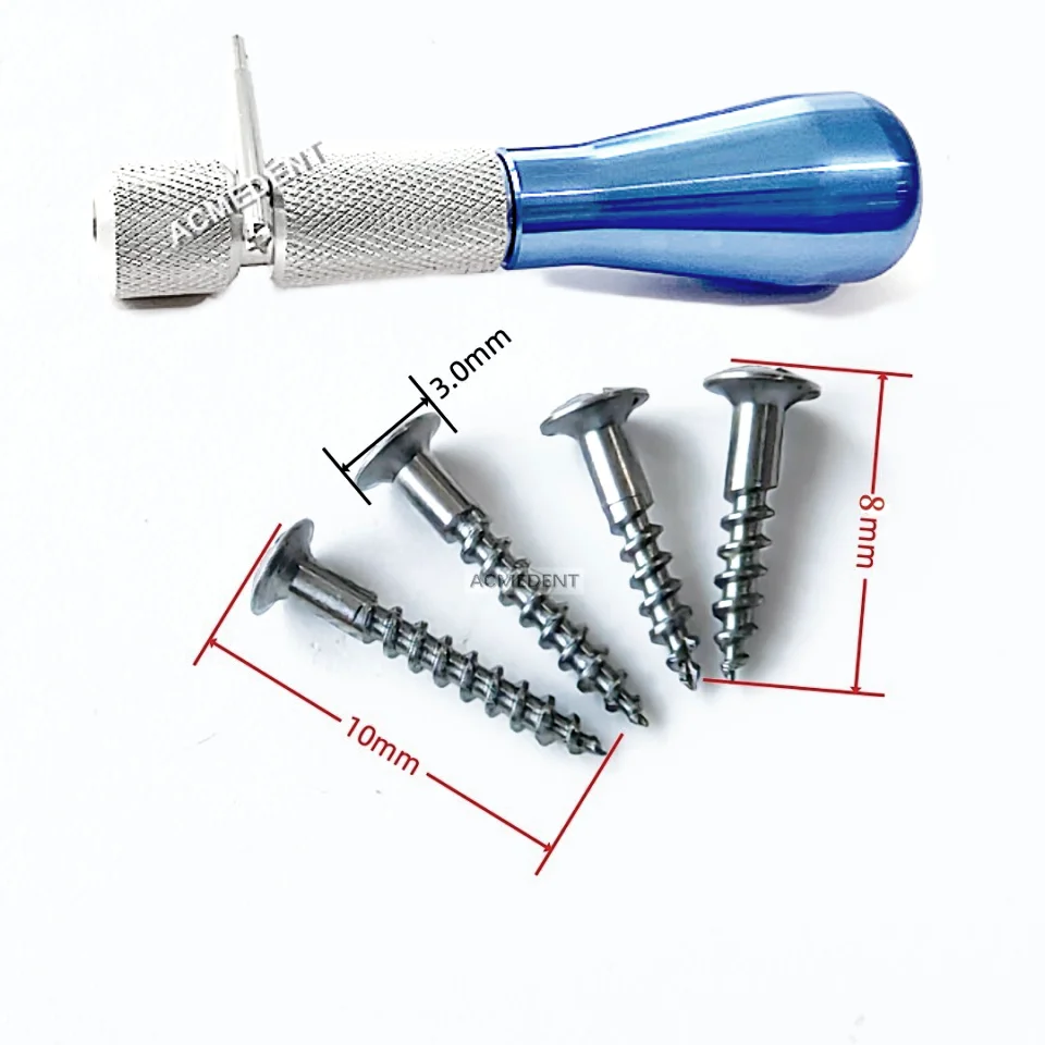 

Dental Orthodontic Half Threaded Screw Bone Fixation Titanium GBR Screws Cross Driver Anchor Wrench Screw Drivers