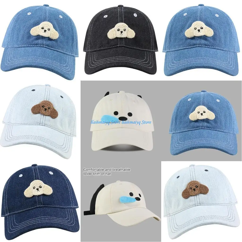 قبعة بيسبول فريدة من نوعها 573B للفتيات في الحفلات الموسيقية تظهر أغطية الرأس وآذان الجرو الجميلة