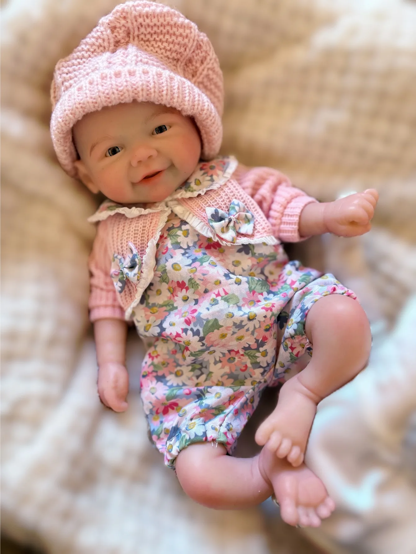 Aizwa1 13 인치 bebe reborn de silicona어린이를위한 수제 실리콘 다시 태어난 아기 소녀 비비안 생일 선물