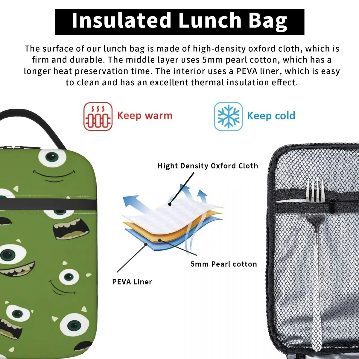 Toy Story Insulated Lunch Bag Food Container Portable Thermal Cooler Lunch Boxes For School Office