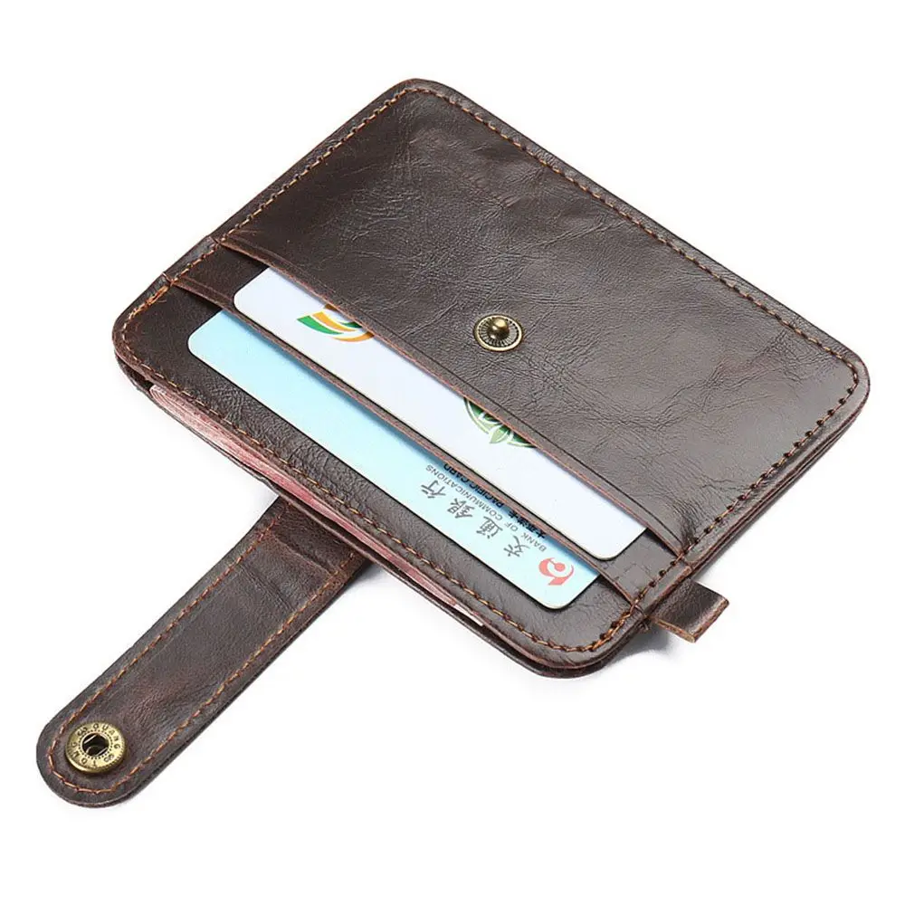 

100% Real Leather New Card Women Male Hasp Horse Crazy Vintage Style Purse Small Mini Wallets Leather
