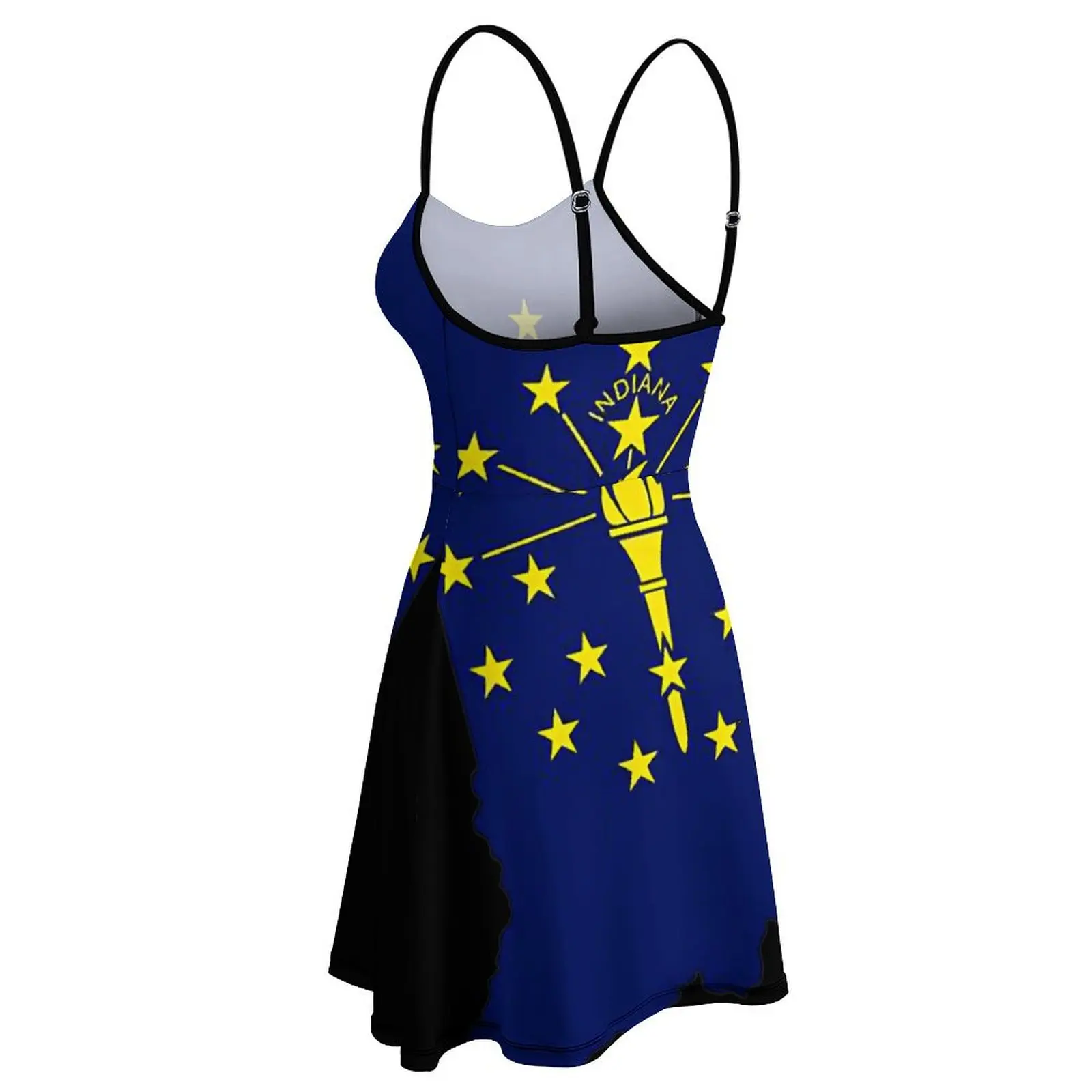 Robe à bretelles Indiana Feel Map pour femme, robe à bretelles sexy, nouveauté, fêtes, humour, graphique