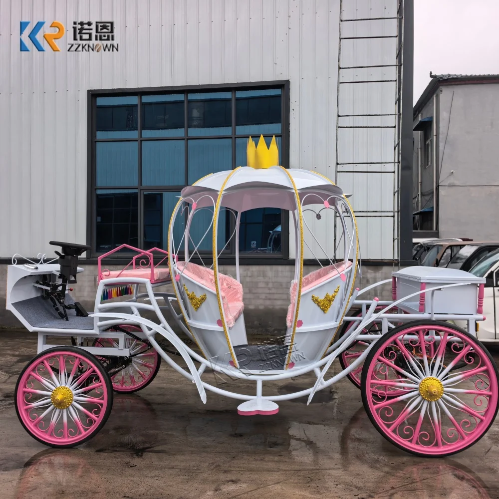 

Gorgeous Deluxe European Pumpkin Royal Horse Carriage Luxury Wedding Horse Drawn Carriage for Weddings