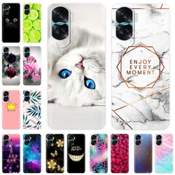 For Honor 90 Lite Case 6.7'' Silicone Cat Animals Clear TPU Soft Fundas Coque for HUAWEI HONOR 90 Lite Phone Cover honor90 Lite