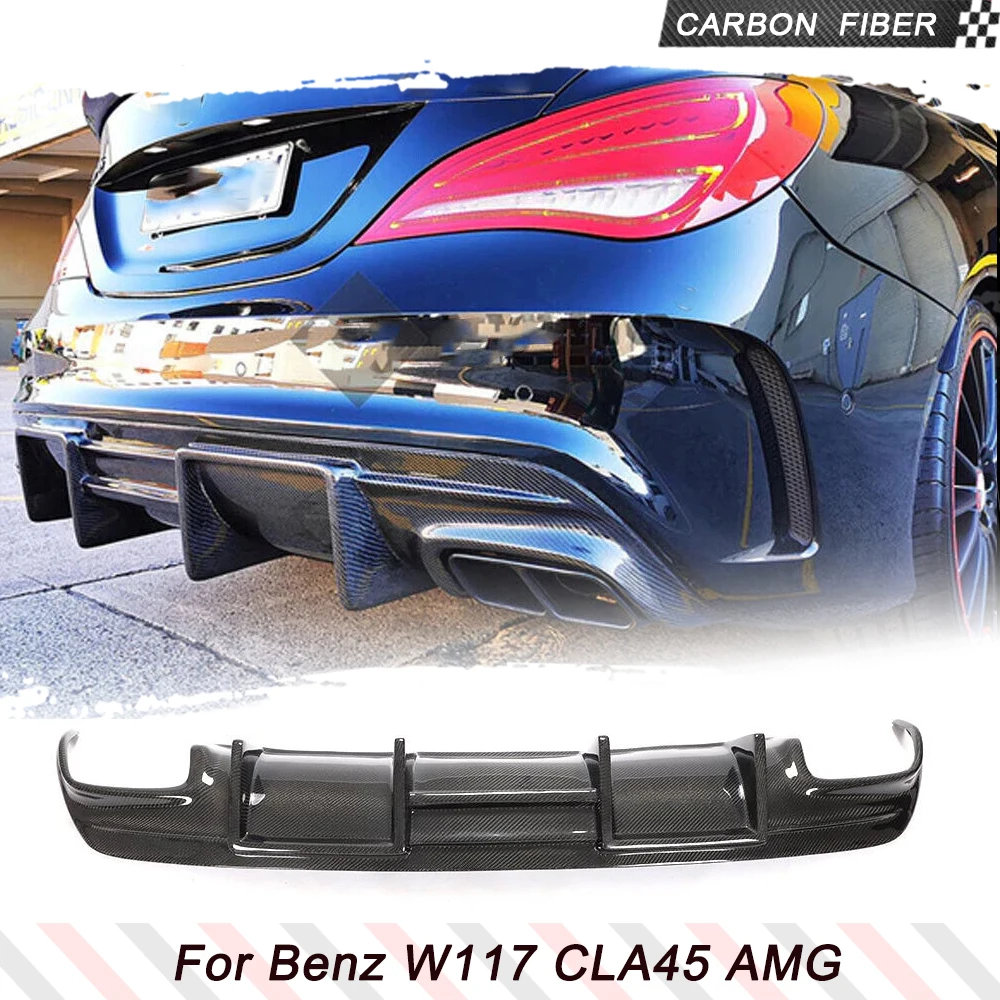 

Carbon Fiber / FRP Car Rear Bumper Diffuser for Mercedes-Benz Cla Class W117 C117 CLA220 CLA250 Sport CLA45 2016 - 2019 Rear Lip