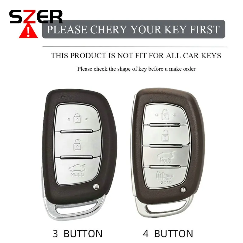 Zinc Alloy Car Key Cases Protector Cover For Hyundai Tucson Santa Fe Rena Sonata Elantra Creta Ix35 Ix45 I10 I30 I40 Accessories