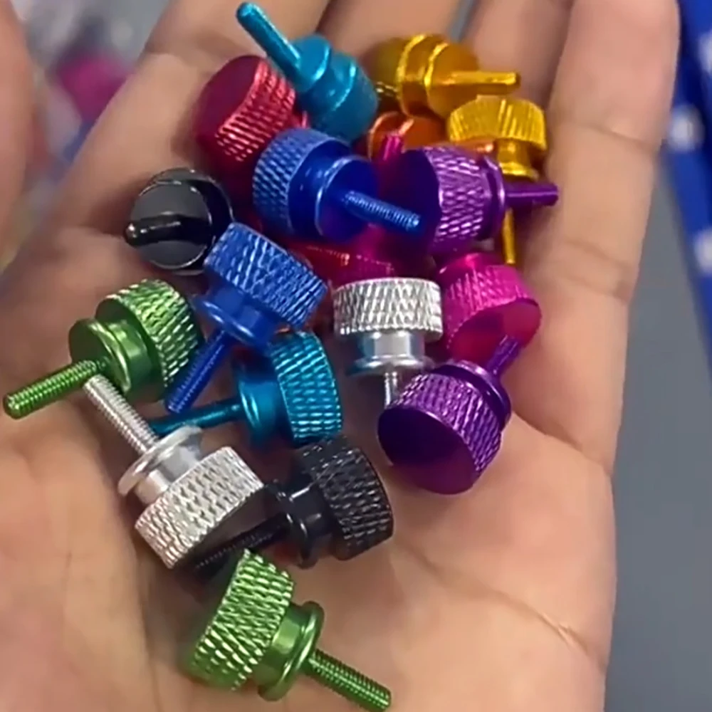 2-50Pcs  6#32x6 Colorful Chassis Hand Twisted Screws Computer Cabinet American Coarse Teeth 3.5 Screw Aluminum Alloy