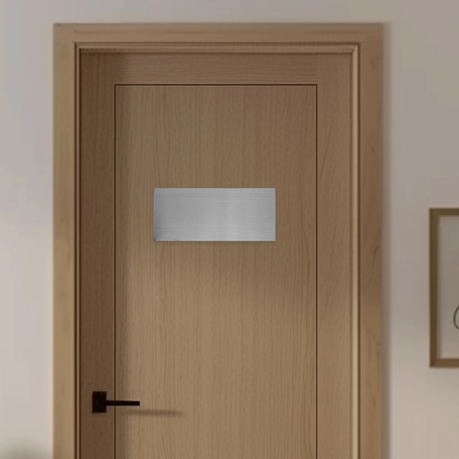 2 قطعة علامة باب معدنية فارغة 25X11 سنتيمتر ذاتية اللصق الفولاذ المقاوم للصدأ مكتب لوحة اسم النقش مجلس غرفة المكتب تسجيل لاصق #2