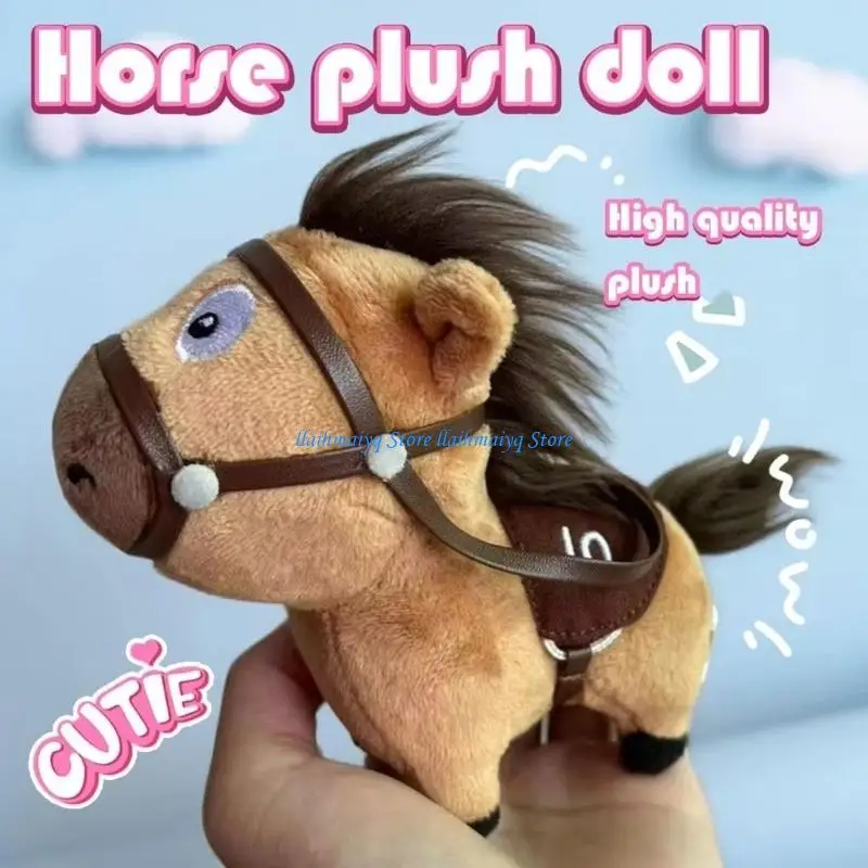 

573B Plush Horse Stuffed Animal Keychain Soft Horse Keychain Bag Charm for Backpack,Purse and Handbags Animal Keychain