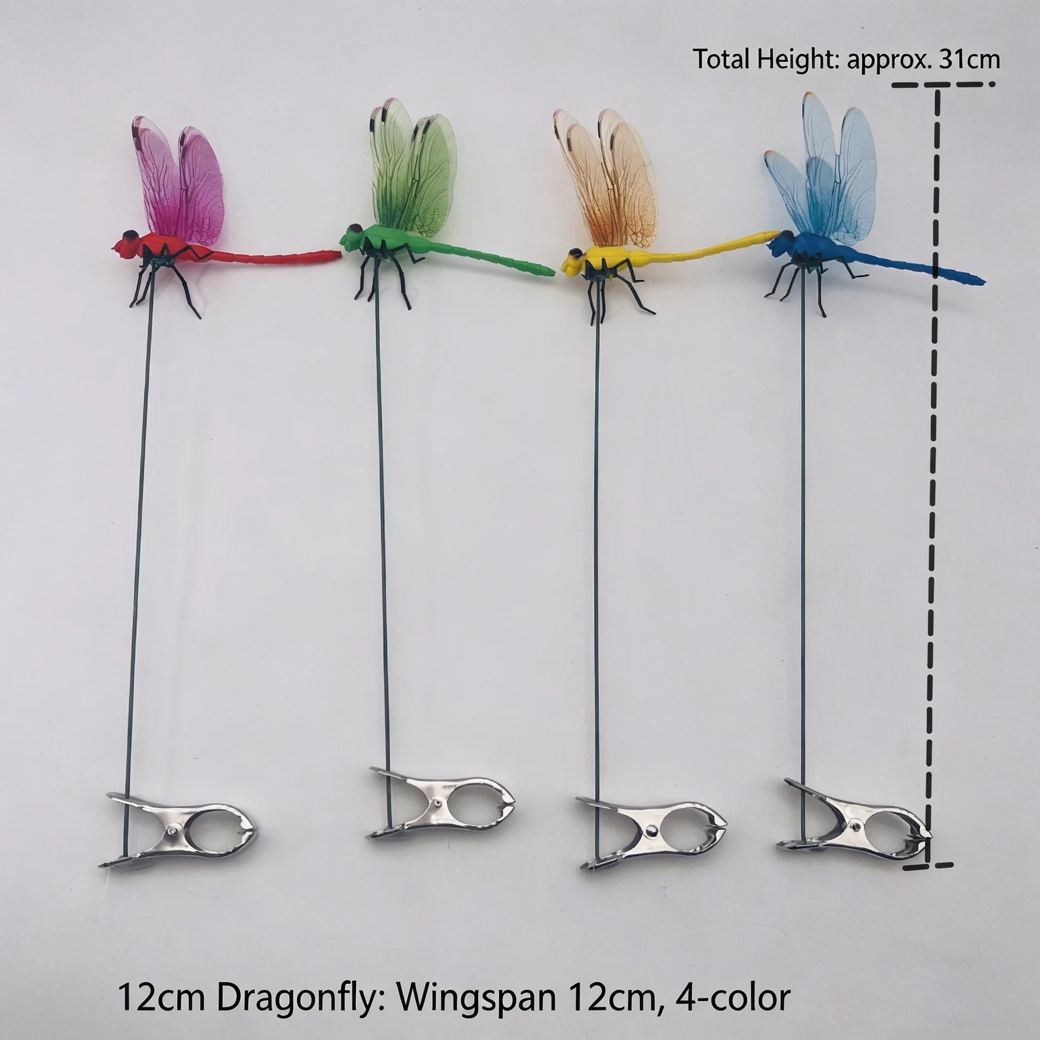Simulation Dragonfly Clip, Outdoor Garden Decoration Stake