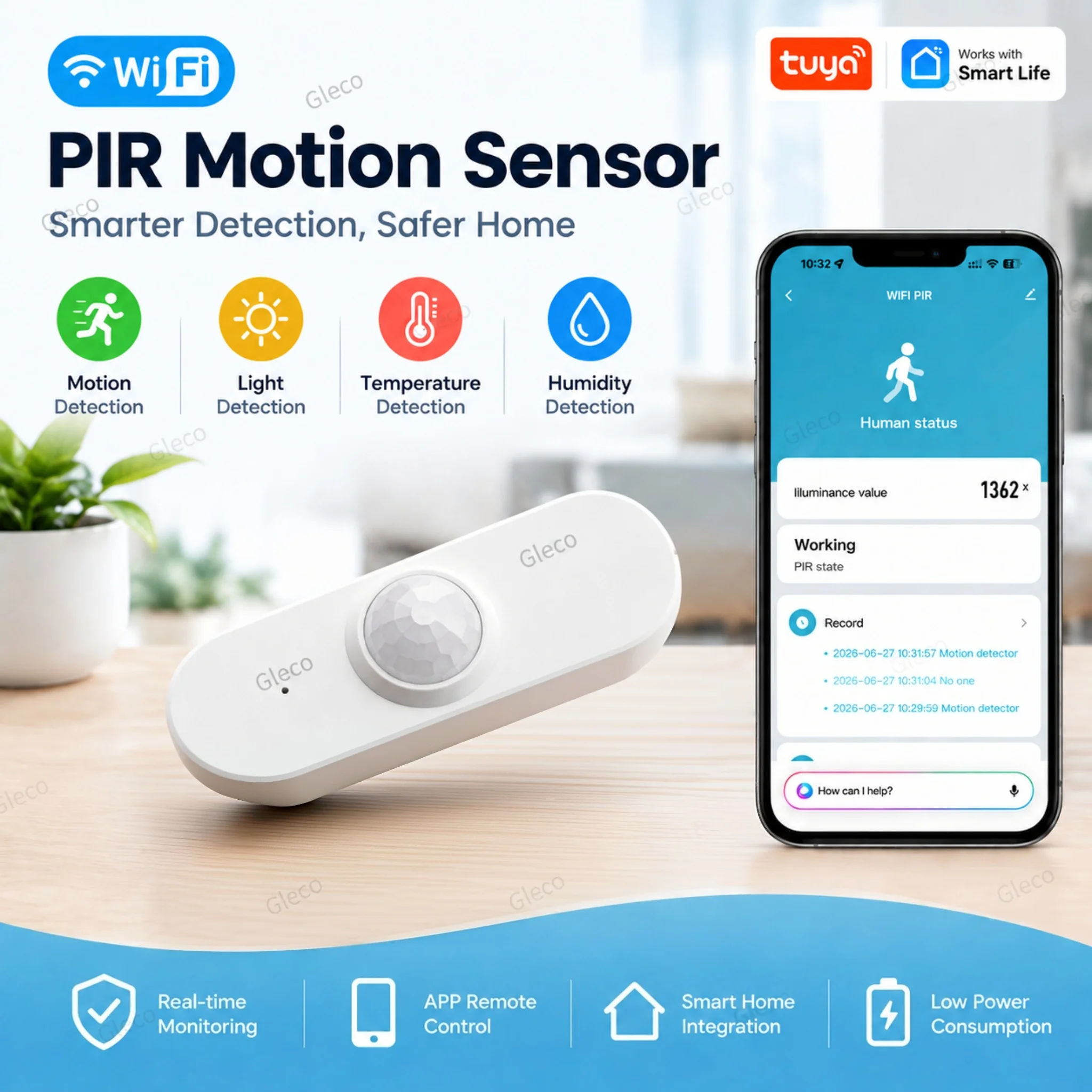 Smart Home Wiser - مستشعر حركة PIR بتقنية WiFi من