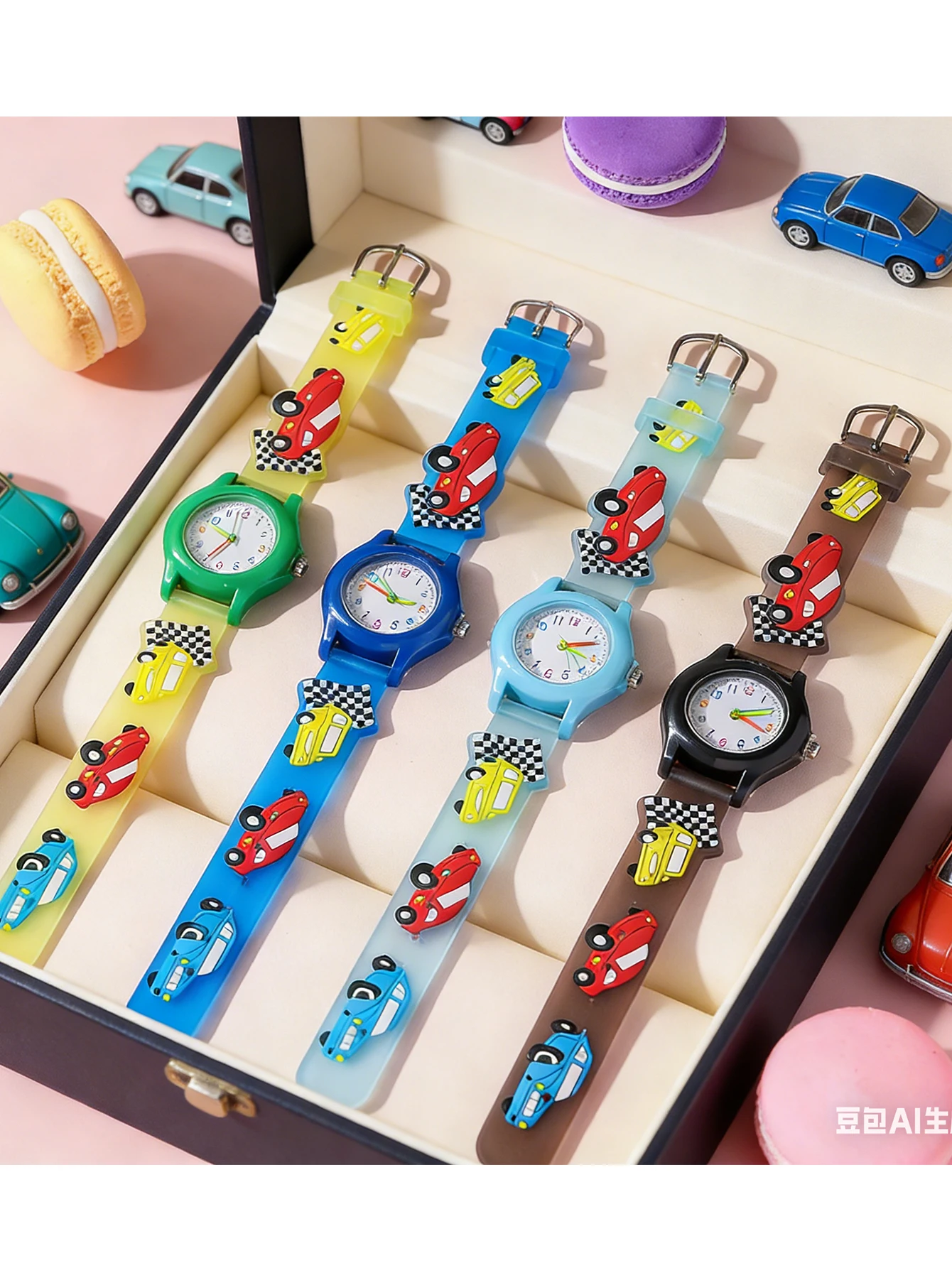

Симпатичные детские наручные часы с 3D-изображением гоночного автомобиля, дизайн с клетчатым флагом, мягкий силиконовый ремешок, водонепроницаемые кварцевые часы для мальчиков, идеальный подарок