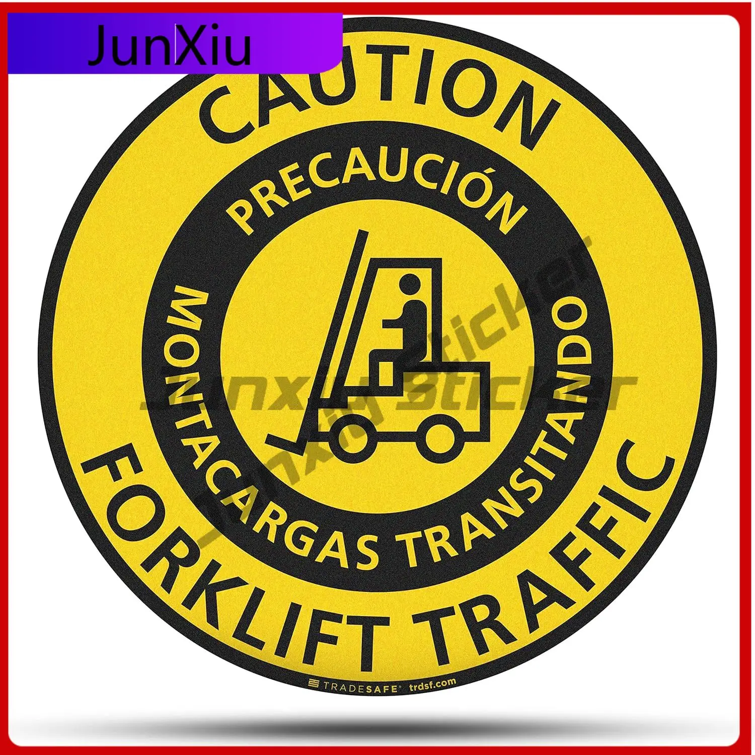 

Bilingual Caution Forklift Traffic Cool Car Boat Window Bumper Waterproof Vinyl Decal Decoration Unique Cute Cool Cool