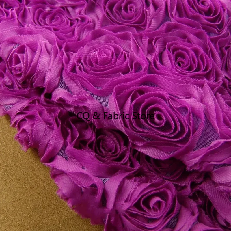 

Разноцветные 3D розы Формальная кружевная ткань для свадебного вечера Ткань Модельерская ткань Швейное ремесло по метрам