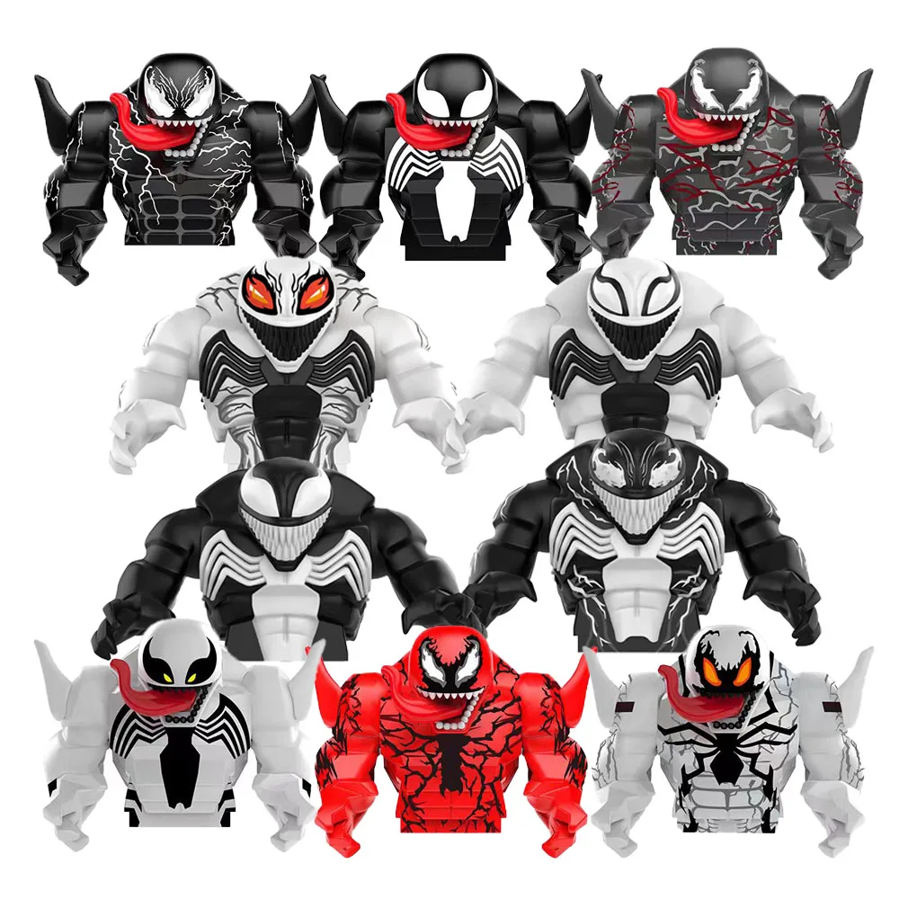 10PCS DY101-104 AF321-326 Movable Model Brick Venom Carnage Riot Symbiont Assemble Action Figure Puzzle Kids Toy Building Blocks