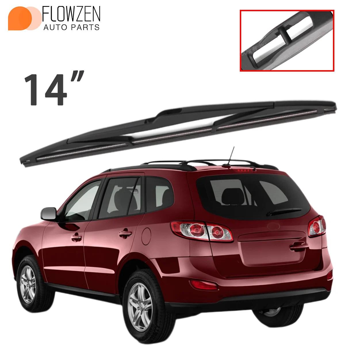 14 "Heckscheibe Scheibe Wischer 1PC Für Hyundai Santa Fe CM 2007-2012 Scheibenwischerblatt Auto Zubehör
