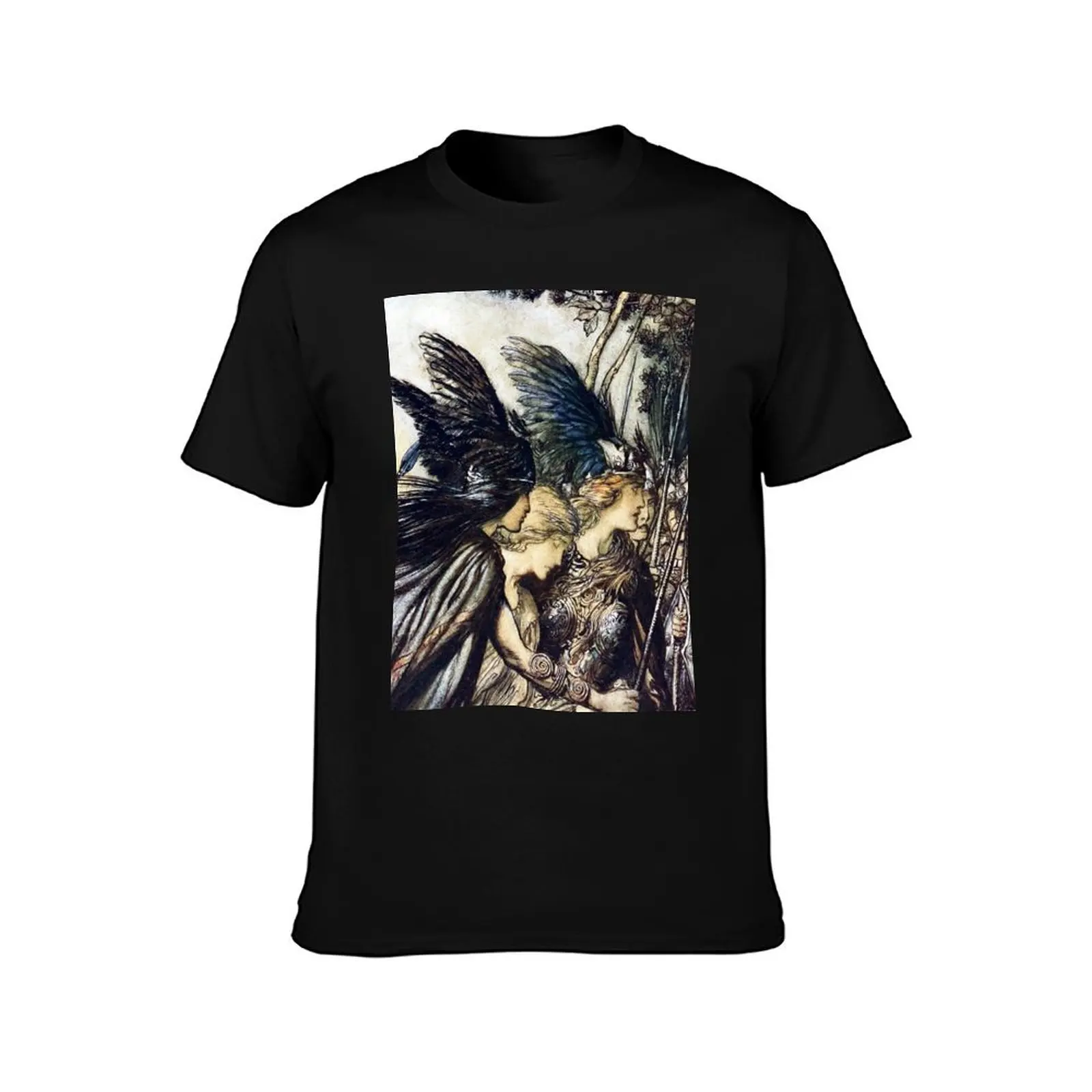 The Valkyries - Arthur Rackham The Ring of the Nibelungen T-Shirt Holiday Simple Tee Shirt T-Shirt