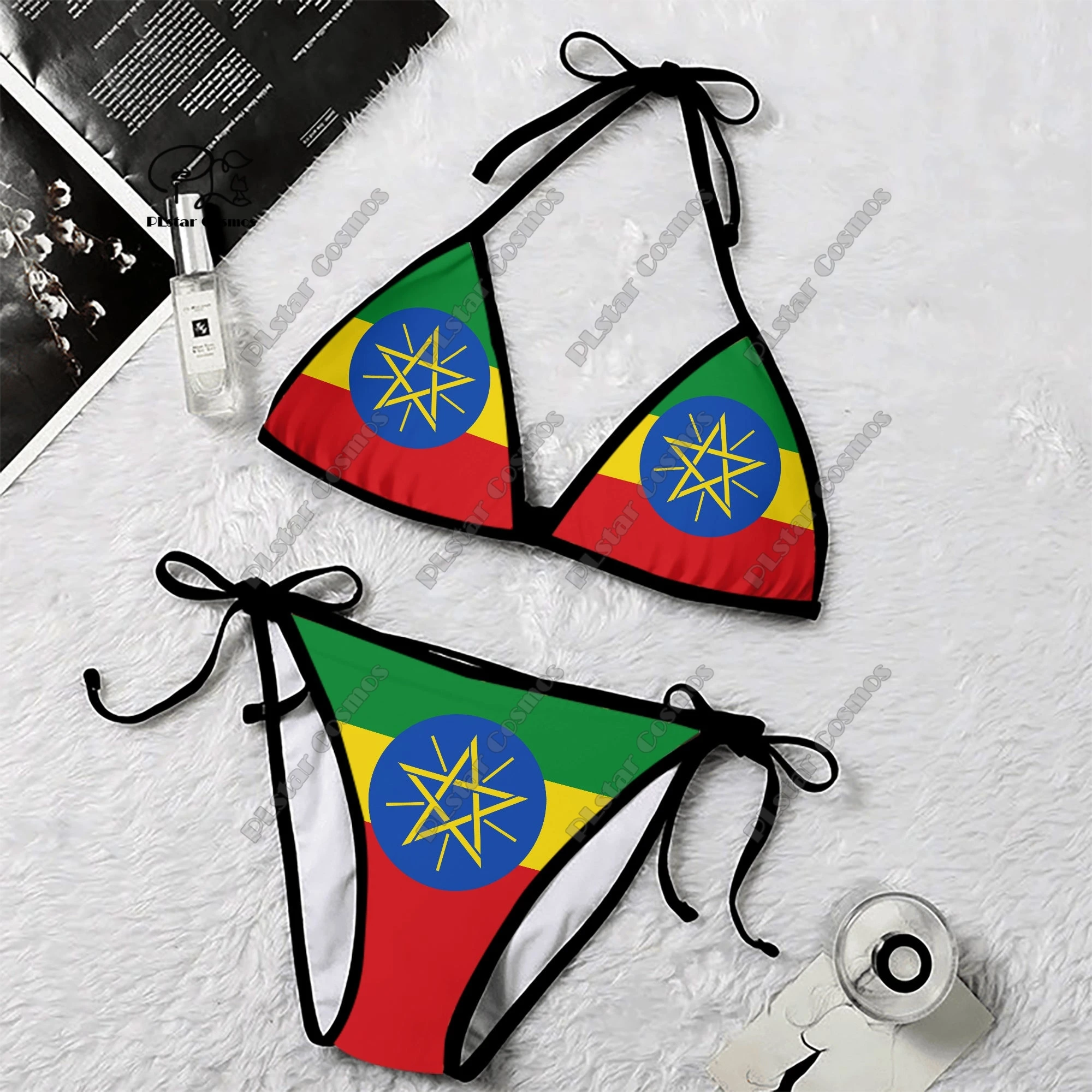 Tanzania Comoros Morocco Malawi Kenya Ethiopian Angola Mozambique Rwanda Algeria Summer Ladies 2 Piece Sexy Swimsuit Bikini Set