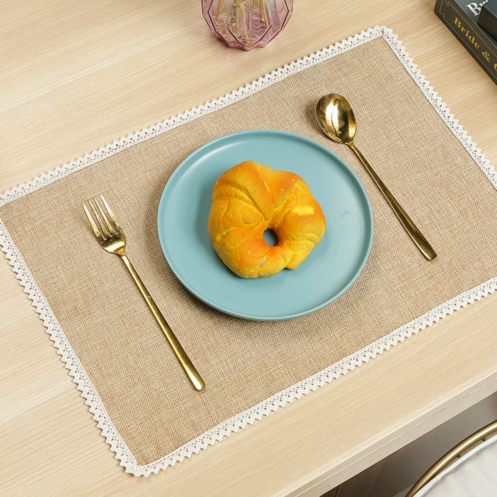 

6 Pcs Dining Table Heat Insulation Pad Washable Cotton Polyester Kitchen Decor Mats Machine Resistant