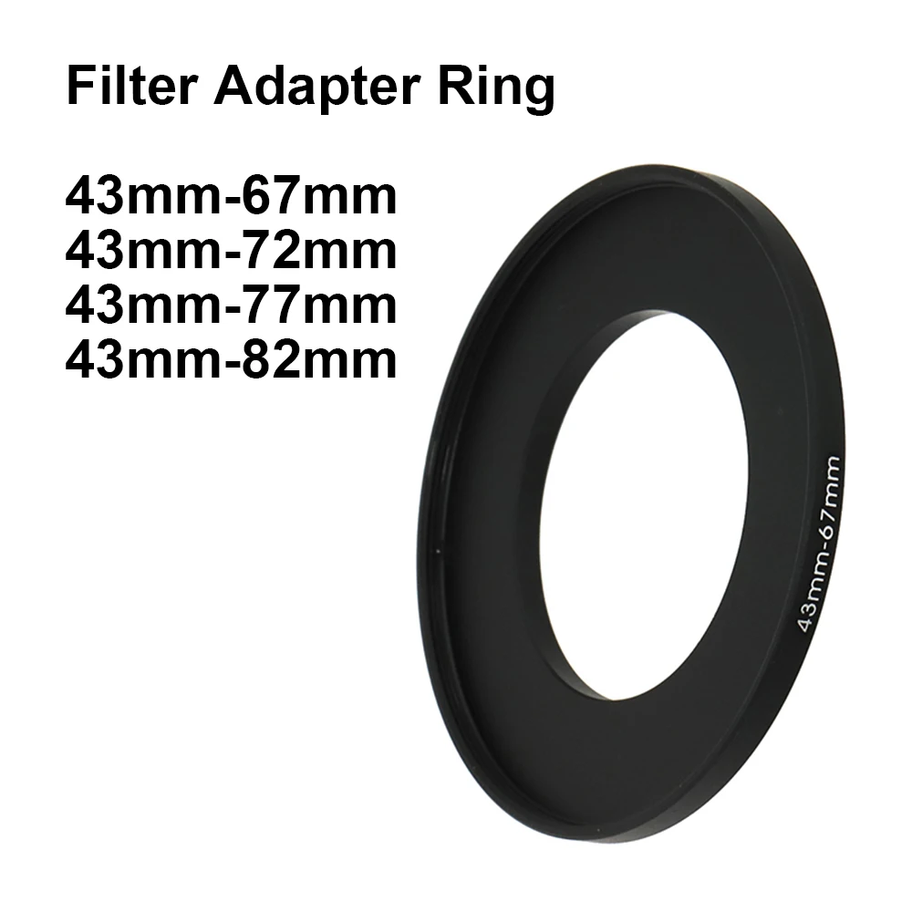 Filter Adapter Ring Step Up Ring Metal Universal 43-67mm 43-72mm 43-77mm 43-82mm For UV ND CPL etc.