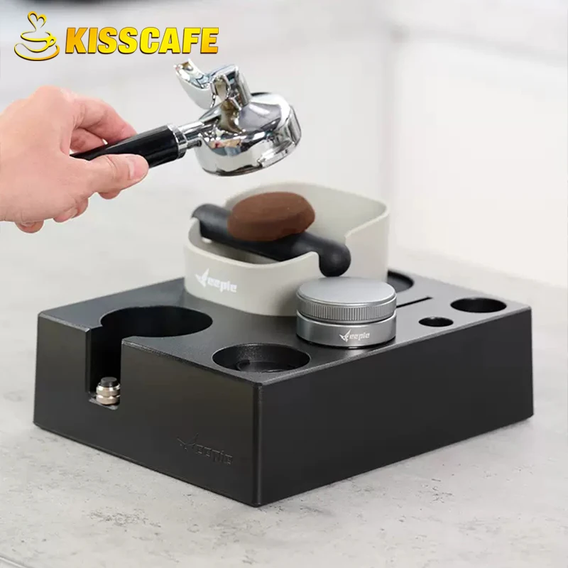 Coffee Tamper Station Mat Stand portafiltro Knock Box 51MM 54MM 58MM Delonghi Breville Espresso Barista accessori strumento