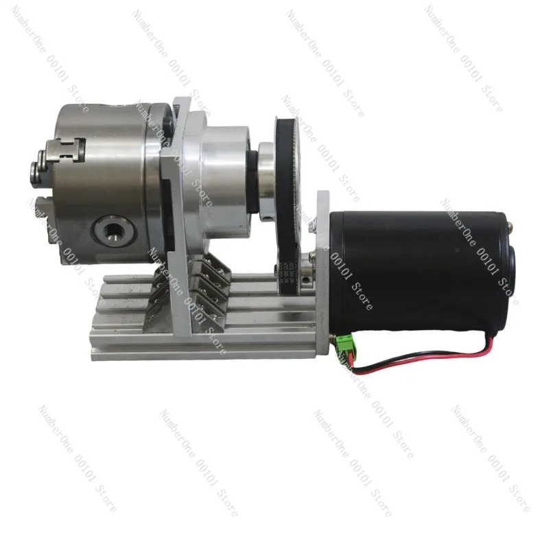 200W Stepless Speed Lathe, Belt Drive 100mm OD Chuck, High Precision Low Noise for Polishing & Grinding