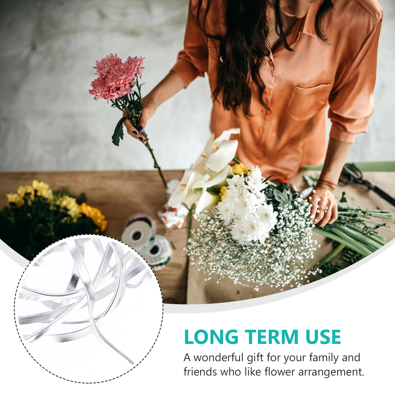 

Aluminum Alloy Flower Arrangement Fixing Tool Dry Decor Accessories Reusable Durable Metal Holder Vase Art Craft Supply