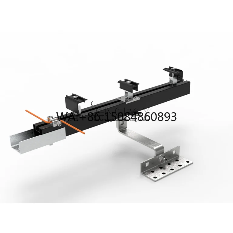Double Adjustable Aluminum PV Hook, flexible solar fitting parts, for pitched & flat tile roof residential rooftop photovoltaic