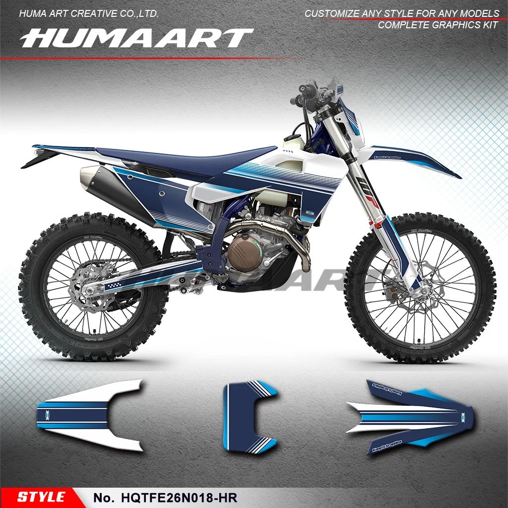 

HUMAART Customised MX Graphics Racing Sticker for Husqvarna TE 125 250 300 300pro FE 350s 350pro 450 501s 2026 Decal, Protector