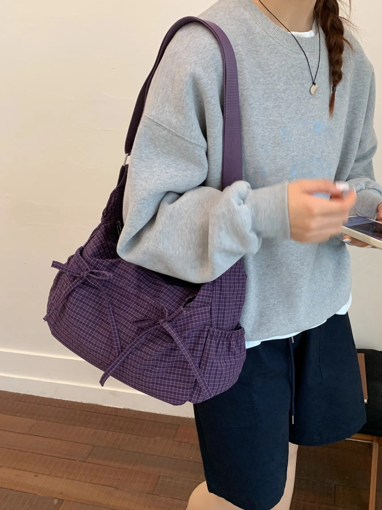 

Casual Sle Nylon Dumpling Bag Women's Crossbody Lightweight Large Capaci Student Single oulder Bag Artistic Pattern