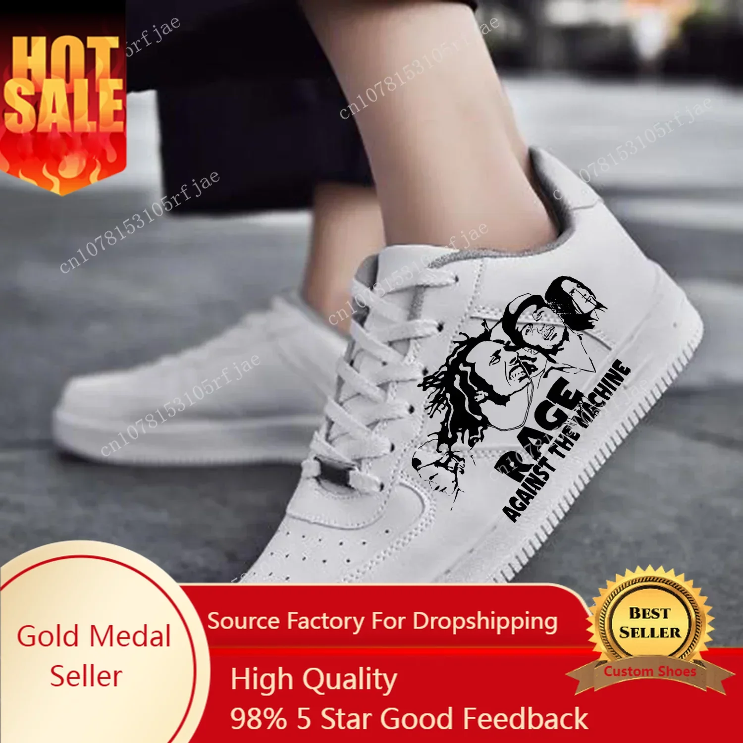 Rage Against The Machine AF Basketball Mens Womens Sports Running High Quality Flats Force Sneakers Lace Up Mesh Custom Shoe