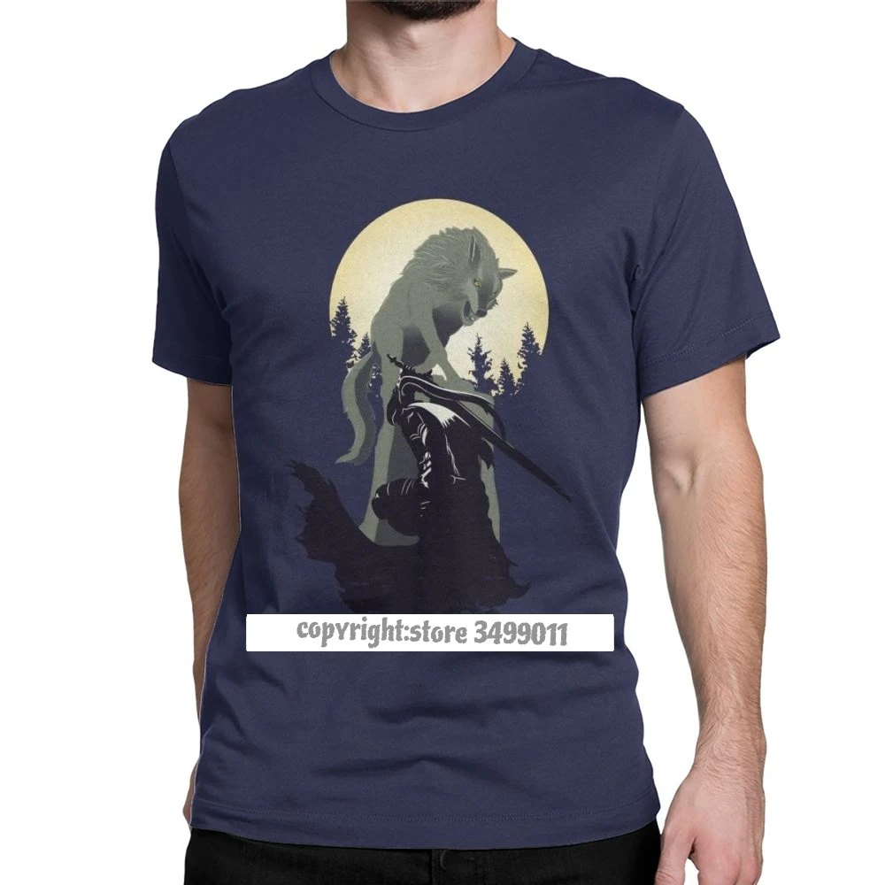 Knight Artorias And Sif Dark Souls T-Shirt Men Premium Cotton Tops T Shirt Praise The Sun Bloodborne Game Fitness Tee Camisas